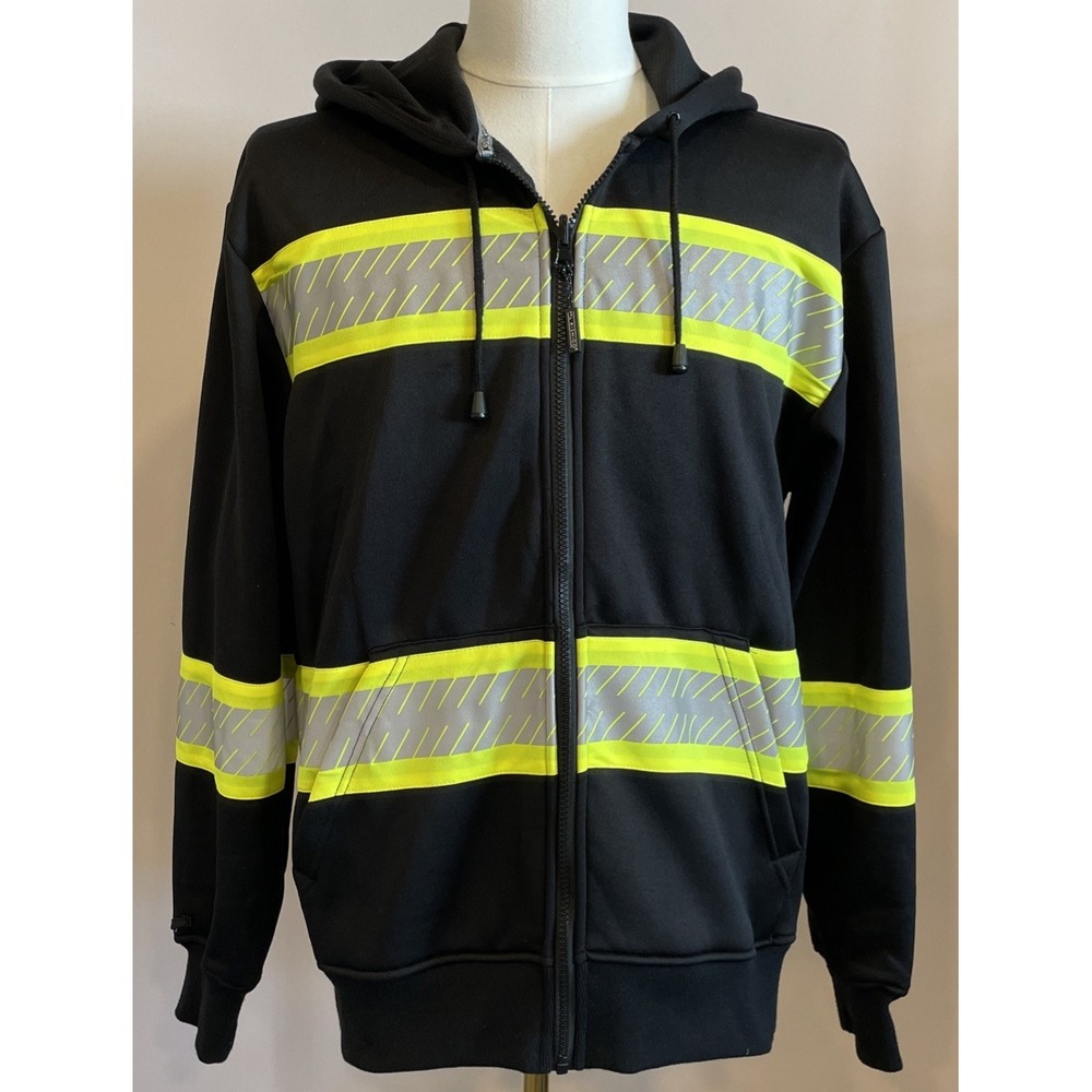 ML KISHIGO Enhanced Visibility Hoodie Safety Jacket Medium B310 Excellent Cond